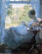 Melchers, Gari Julius Young Woman Sewing oil painting picture wholesale